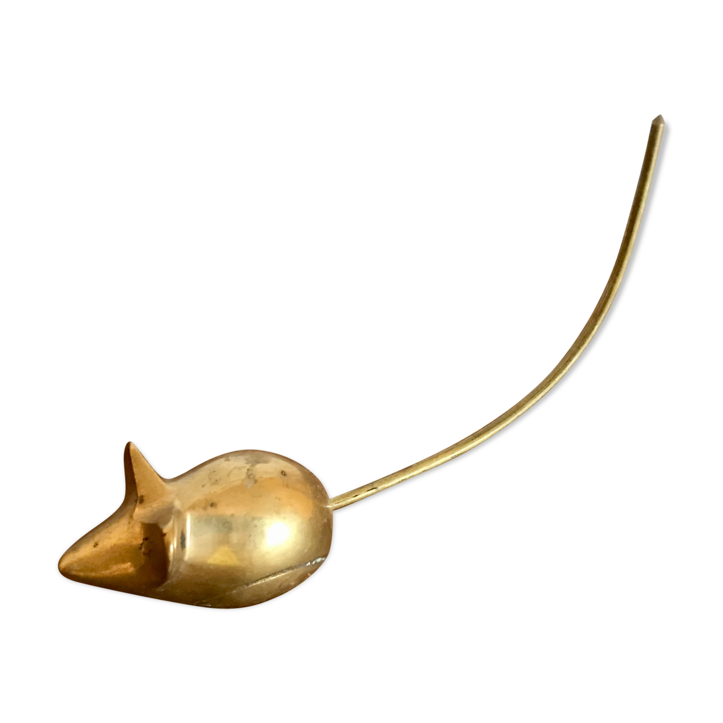 Vintage brass mouse