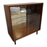 Vintage display cabinet with sliding doors 1950's