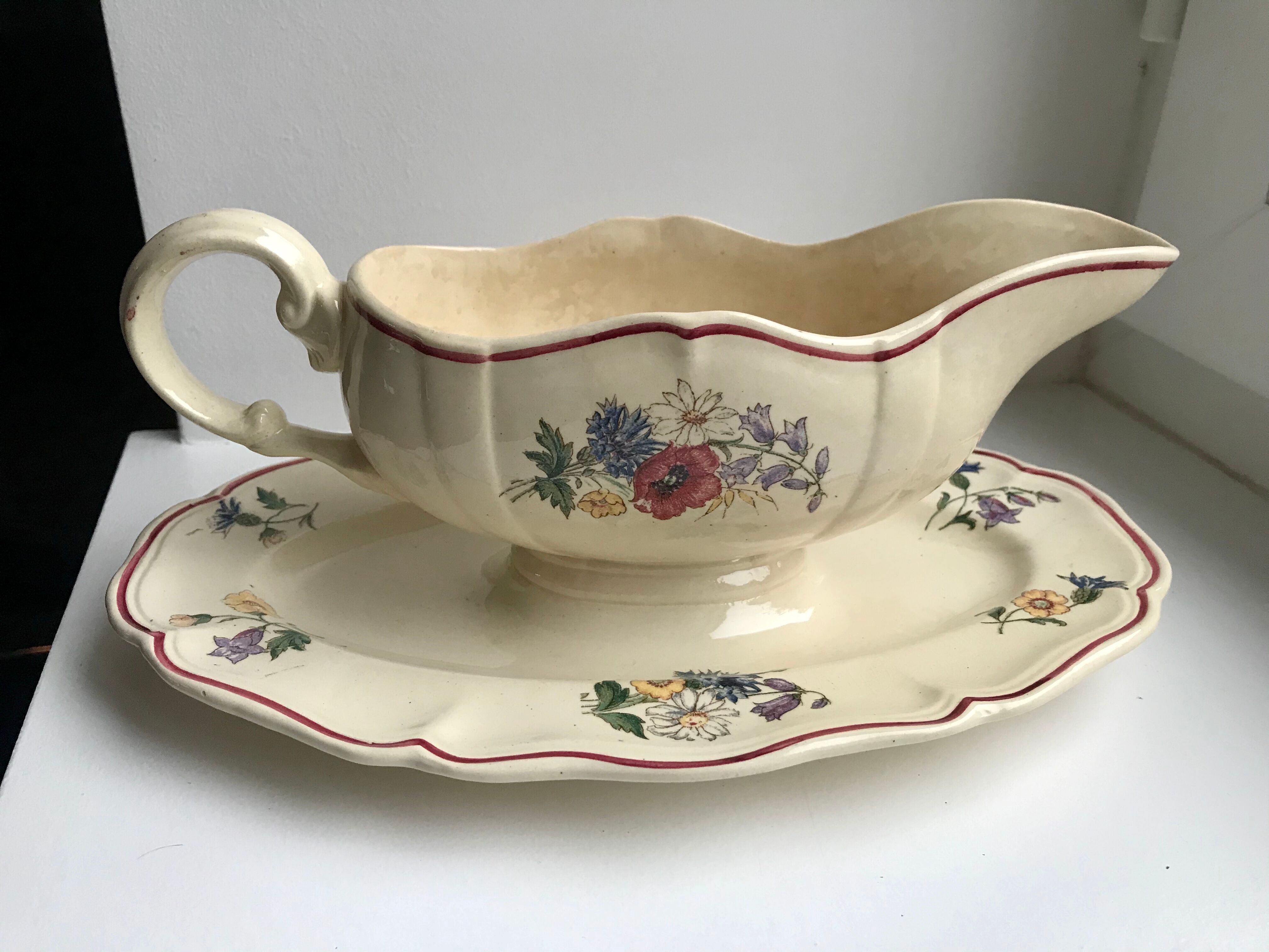 saucière Digoin Sarreguemines model "Agreste" 50s