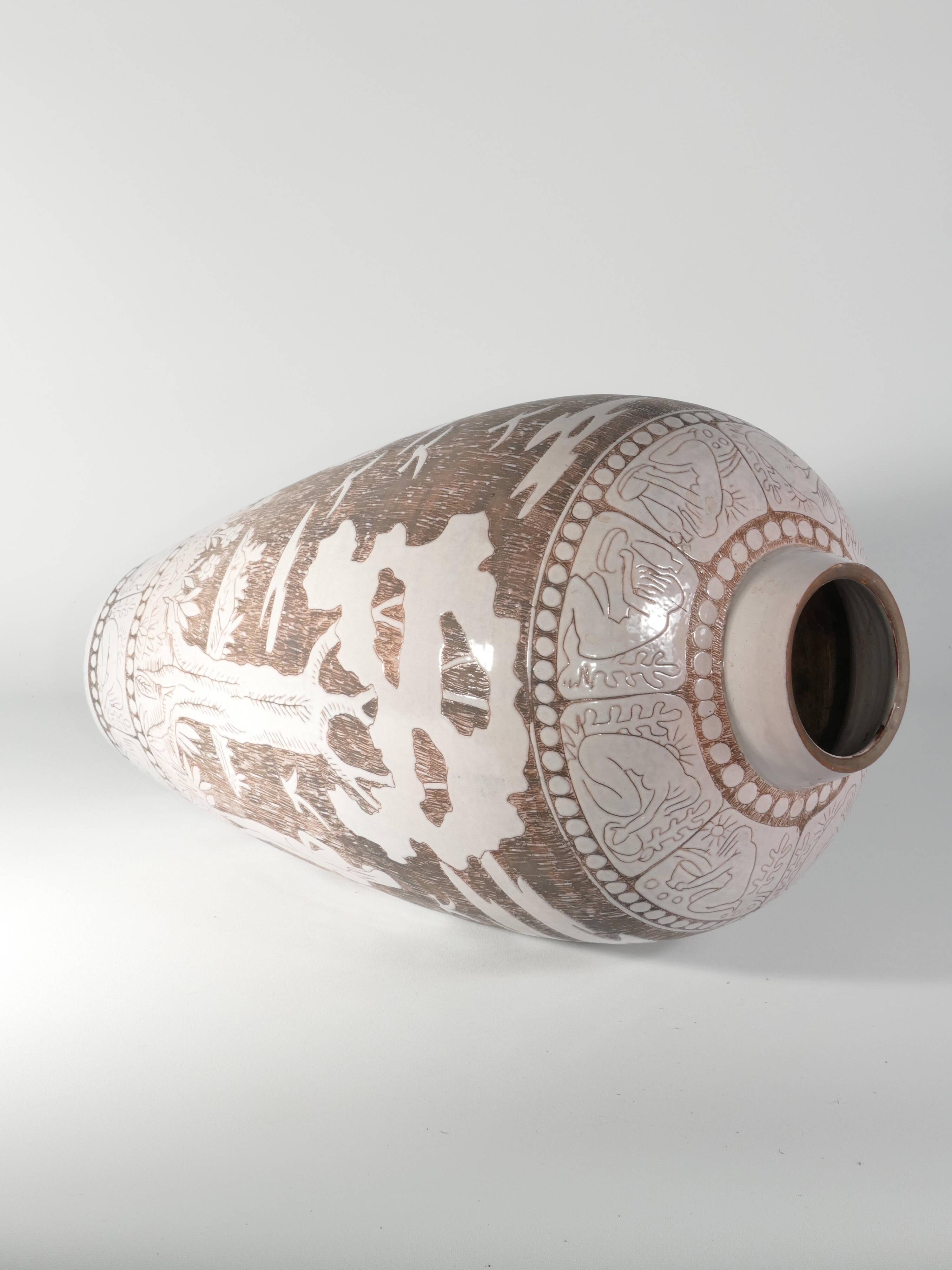 Mid-Century Modern Ceramic Floor Vase by Sven Törngren, Törngren's pottery