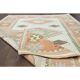 1970s vintage Turkish Oushak handmade wool cotton beige area rug 127x186