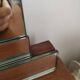 Antique beveled glass mirror