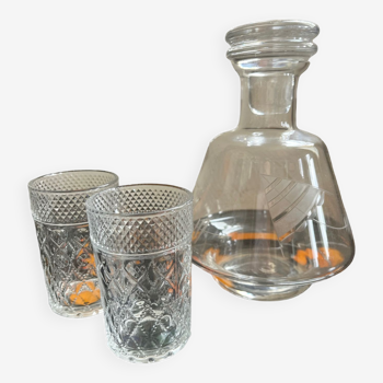 Vintage glass and carafe service