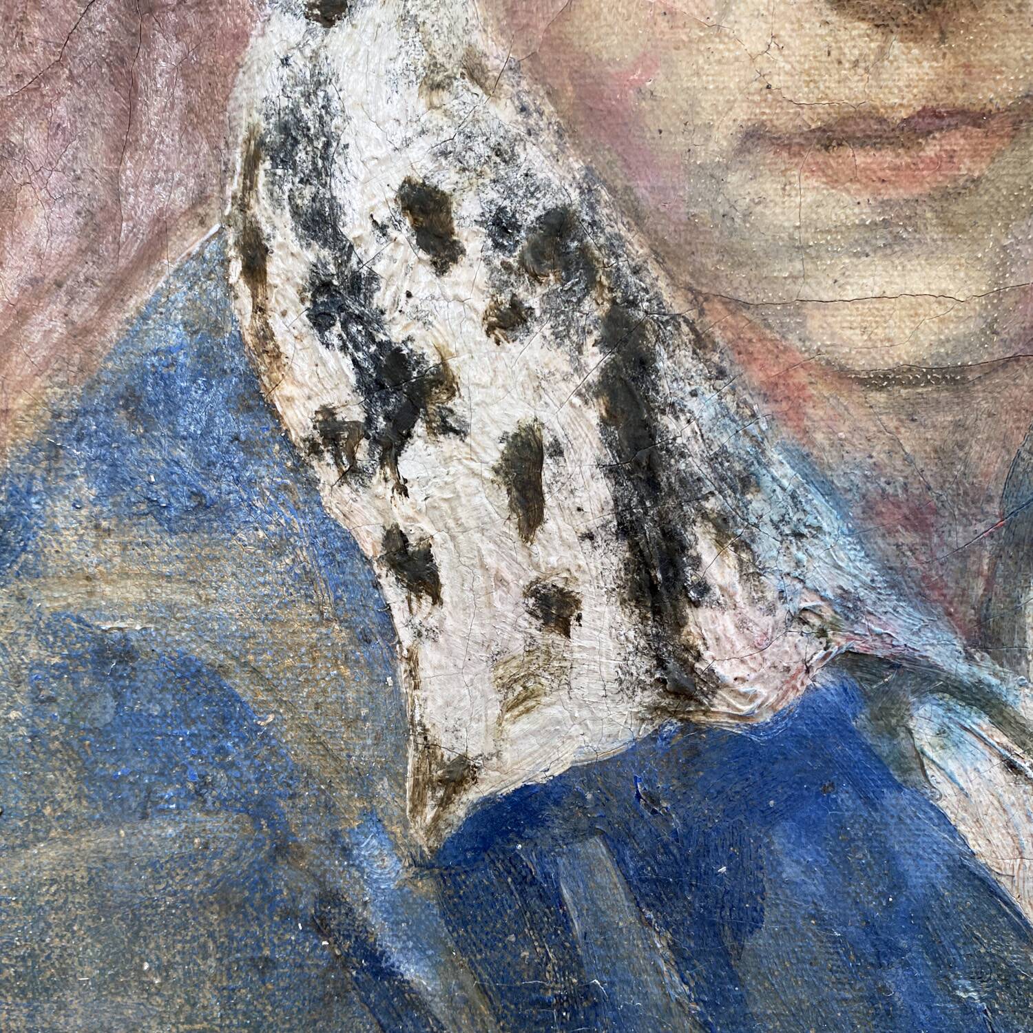 30's painting "The dreamy little girl"