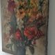Old painting bouquet of flowers
