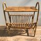Rattan magazine rack and table