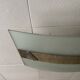 Rectangular ceiling light / chandelier in sandblasted glass and vintage Art Deco chrome