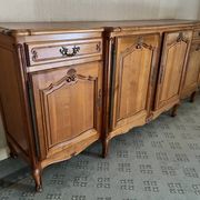 Grand buffet enfilade in Louis XV style in cherry wood – 240 cm