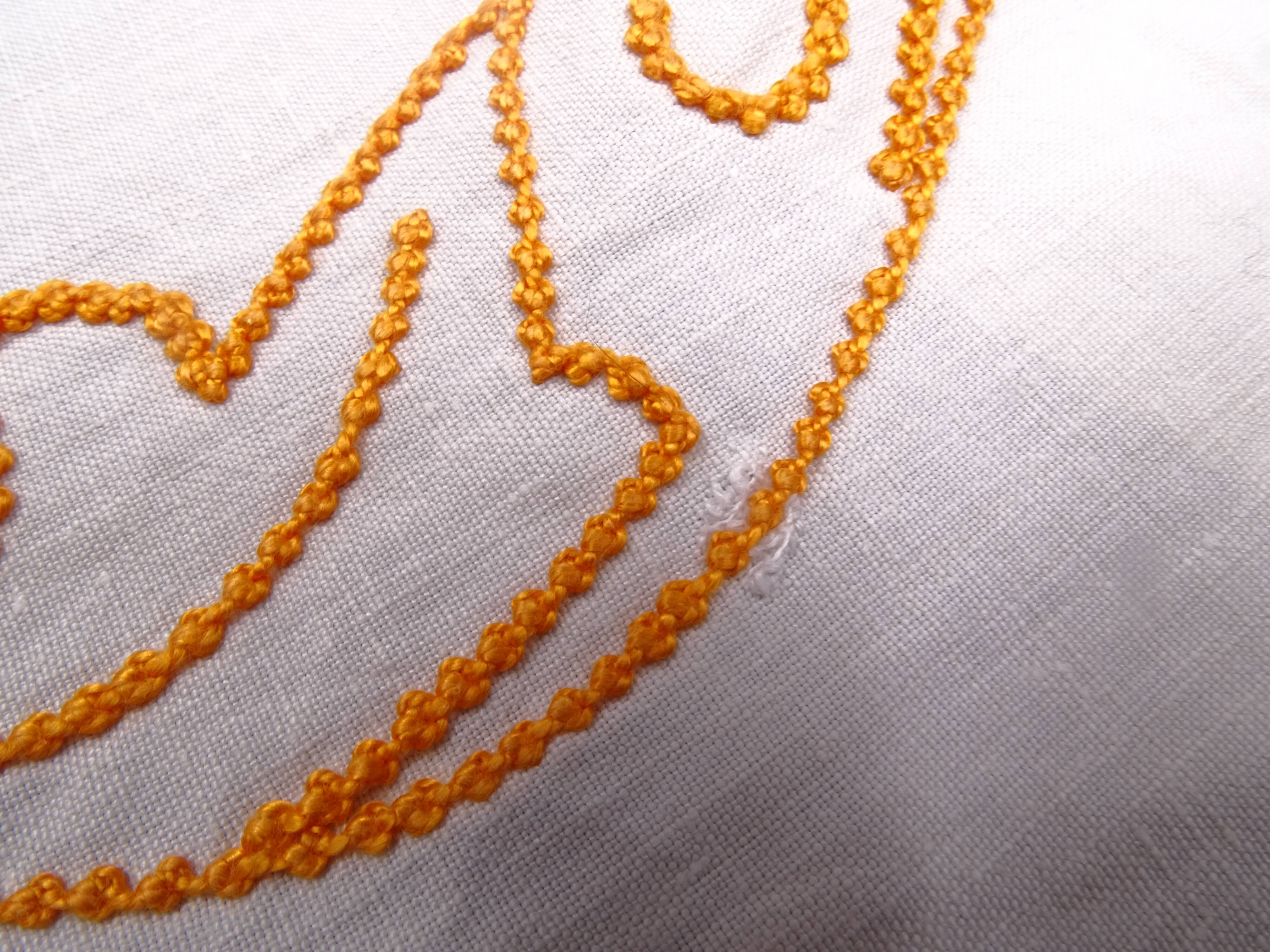 Doily or table path or center of table embroidered around 1970