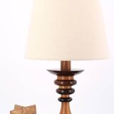 Totem wooden lamp, 70s
