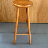 High wooden stool