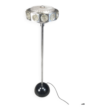 Vintage spacec age ufo floor lamp, 1970s
