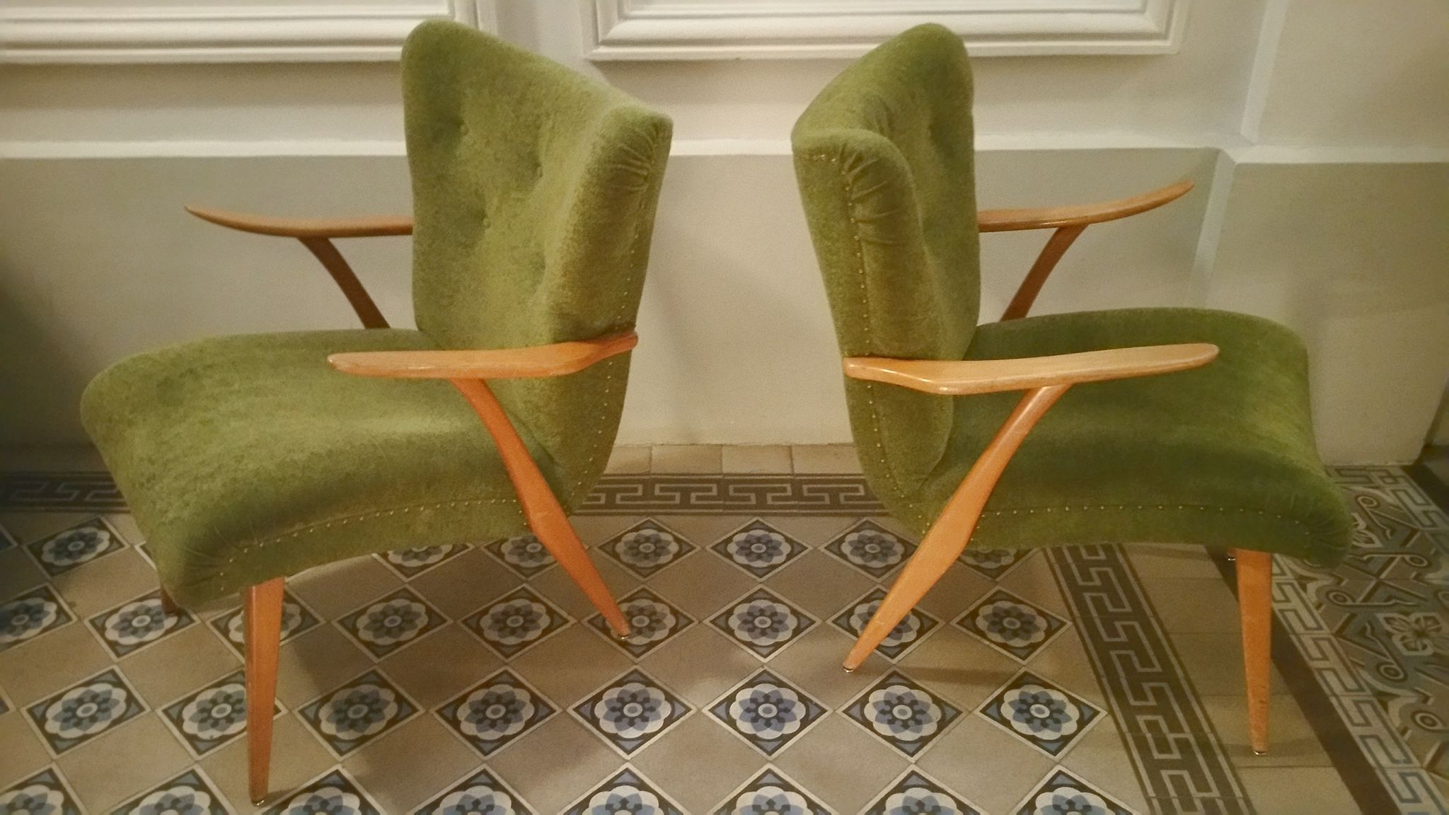 Scandinavian Wing Chair 50s 60s