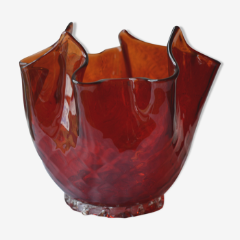 Vintage sculpted glass drapery