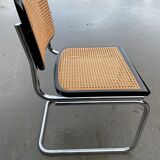 Cesca design chair b32 model in black and chrome
