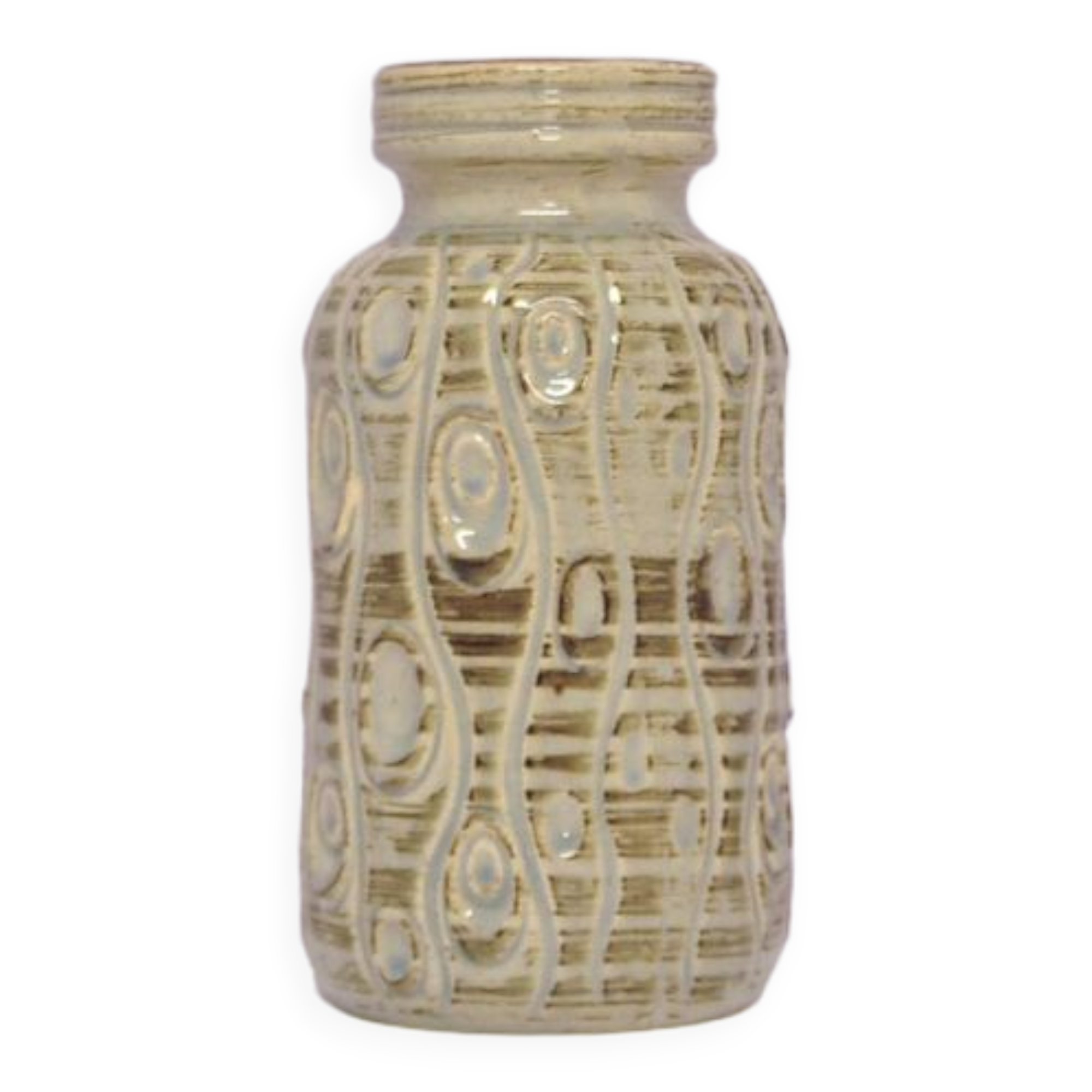 Vintage taupe west germany vase scheurich