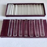 9 crystal knife rests from Hungary