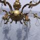 4 vintage crystal chandelier pendants