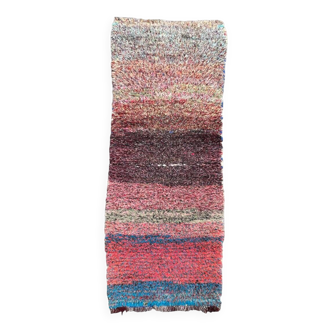 Moroccan Berber rug gradient color, 90x235 cm