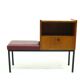 Telephone Bench in Wood and Metal, 1970s