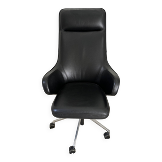 fauteuil Skape Conférence Vitra cuir noir