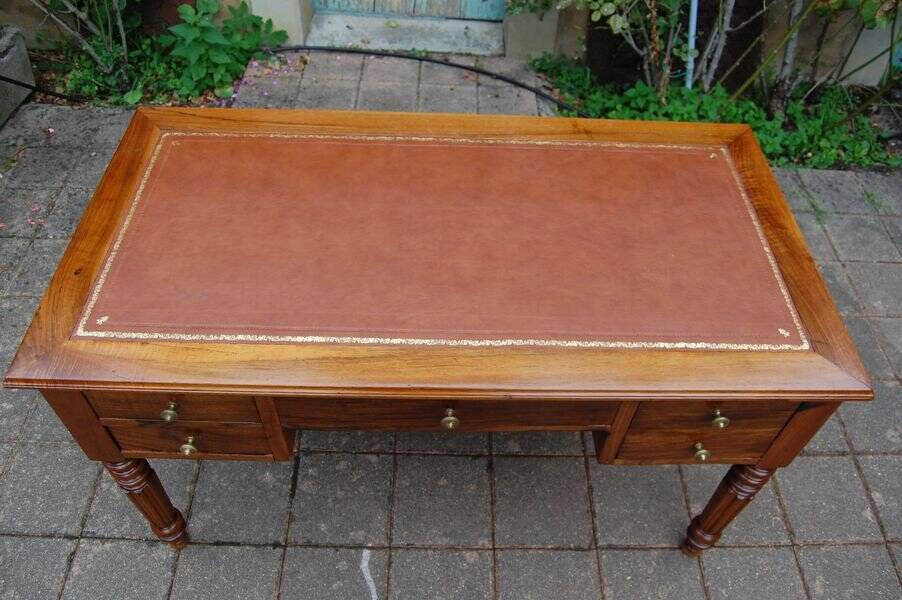 19th century Louis Philippe period walnut desk