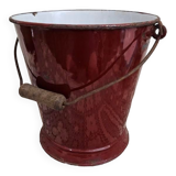 Old brown enamel bucket