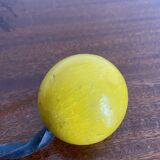 Vintage hook 2 balls in yellow wood