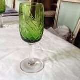 Old white wine glasses