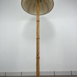 1970s rattan floor lamp