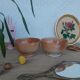 Two piedouche bowls in montgolfier glazed sandstone France