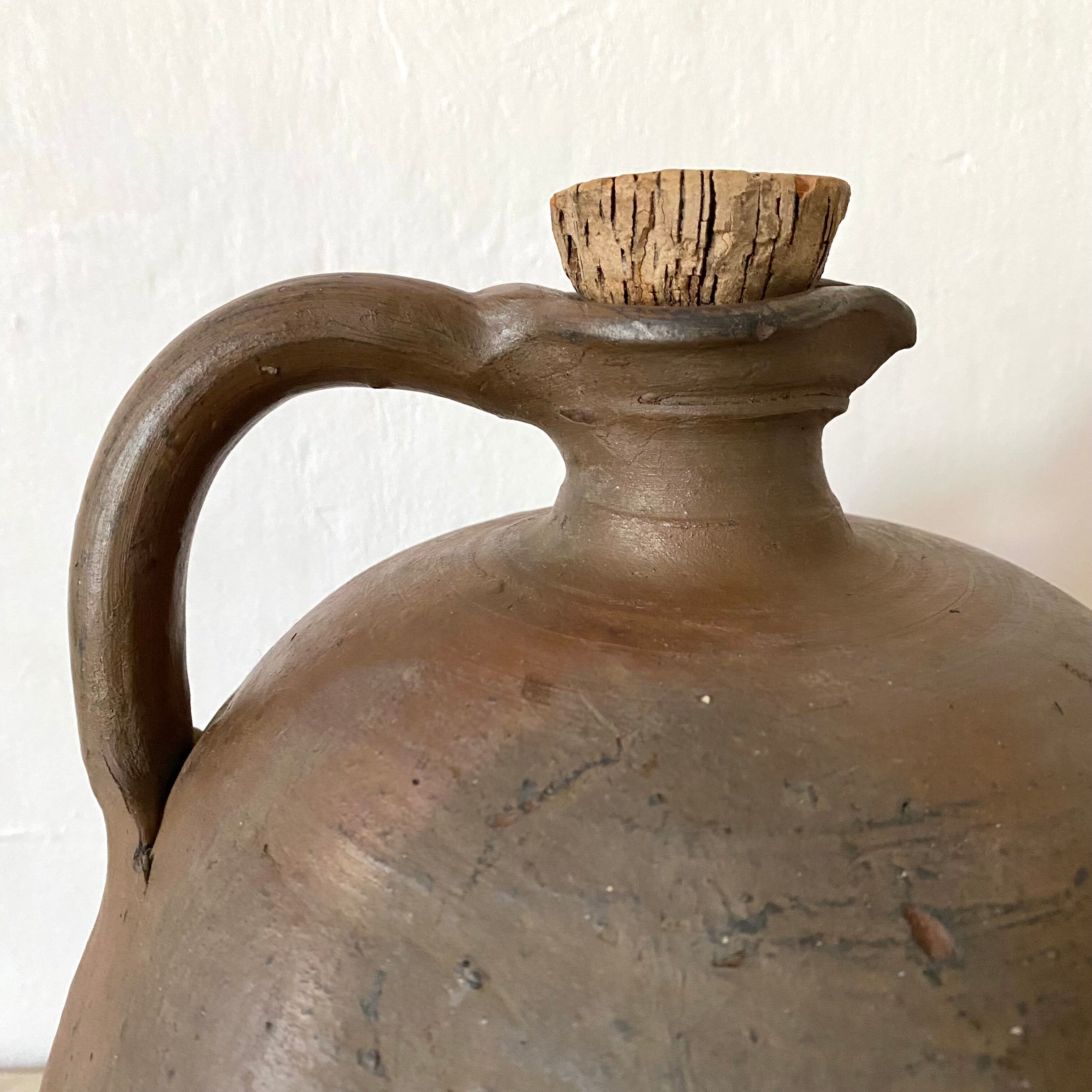 Antique terracotta jug jar