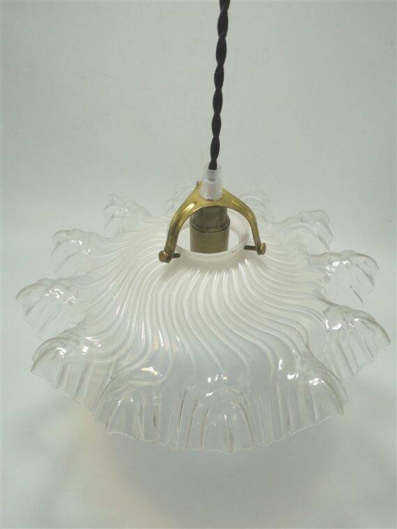 Opaline glass pendant light