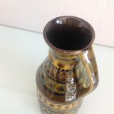 Polychrome ceramic soliflore vase by Bay Keramik / vintage 60s-70s