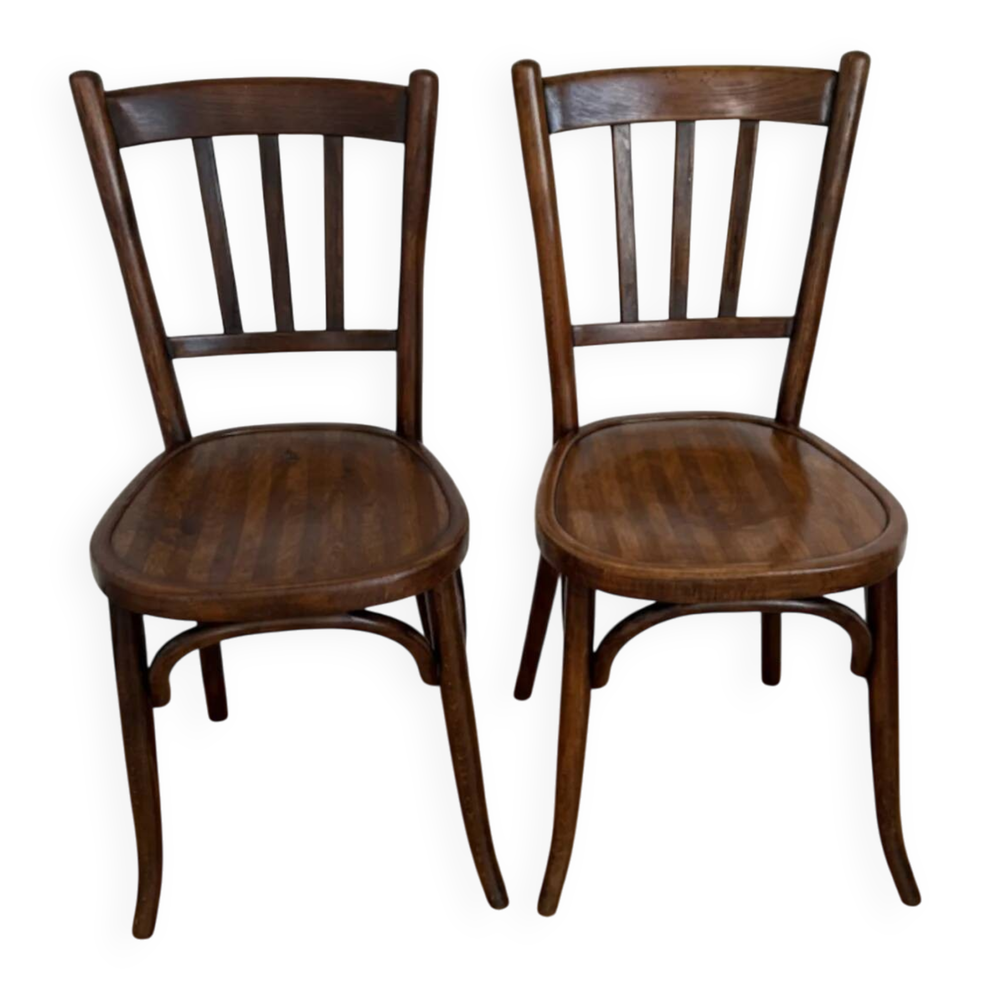 Pair of vintage Baumann bistro chairs