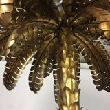 Lampadaire des années 70 forme palmier métal doré