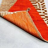 Tapis orange maroccain en laine 150cmx250cm
