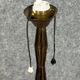 Vintage floor lamp foot in iron, glass and gilded brass circa 1950