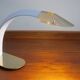 Vintage inscribed leather and gold-plated brass table lamp, Italy 1970s