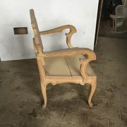 Chair or throne in Chinese lacquer wood from Vietnam, vintage, signed painting