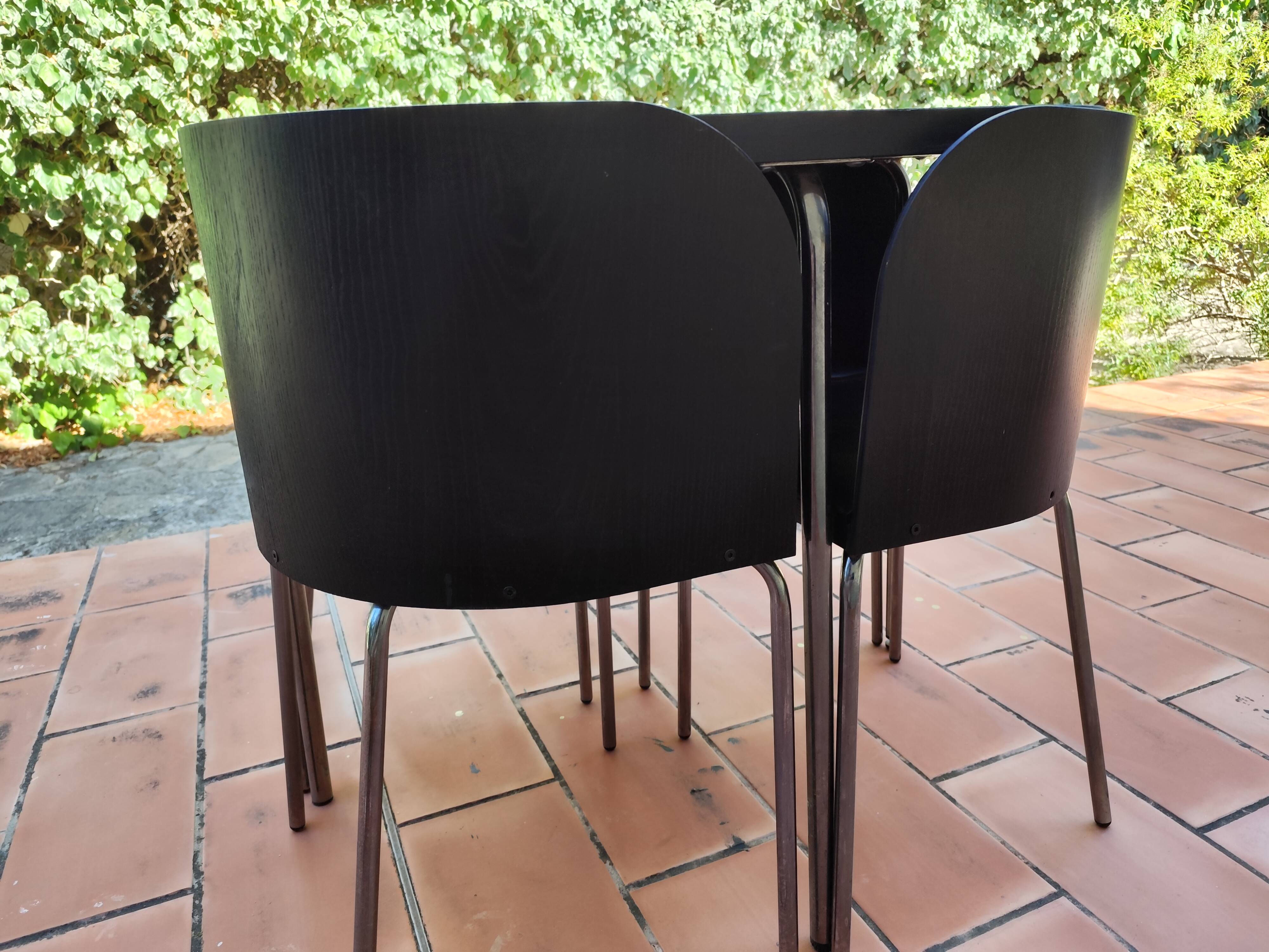 Table and 4 Chairs Model Fusion by Sandra Kragnert for Ikea, Sweden, 1990