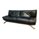 Nicoletti Italian black leather sofa