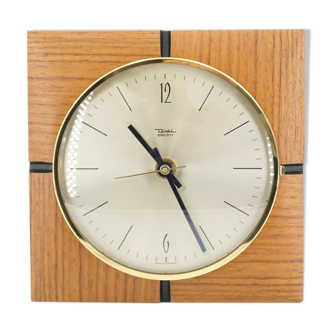 60s teak wall clock