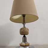 Living lamp in onyx and chromed metal from the 60s/70s