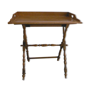 Table pliante en noyer style marine
