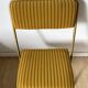 Lafuma folding chairs in velvet and gold metal