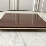 Formica flat bottom and golden border 70s