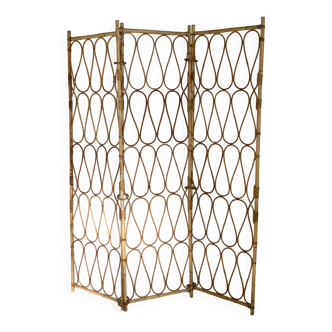 Vintage rattan screen