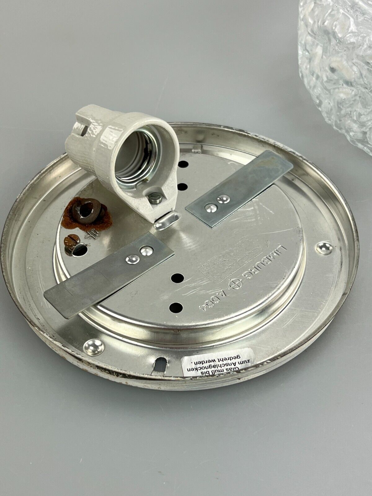 Ceiling lamp glashütte limburg 1960