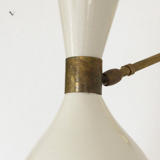 Pair of white wall sconces of the 50s